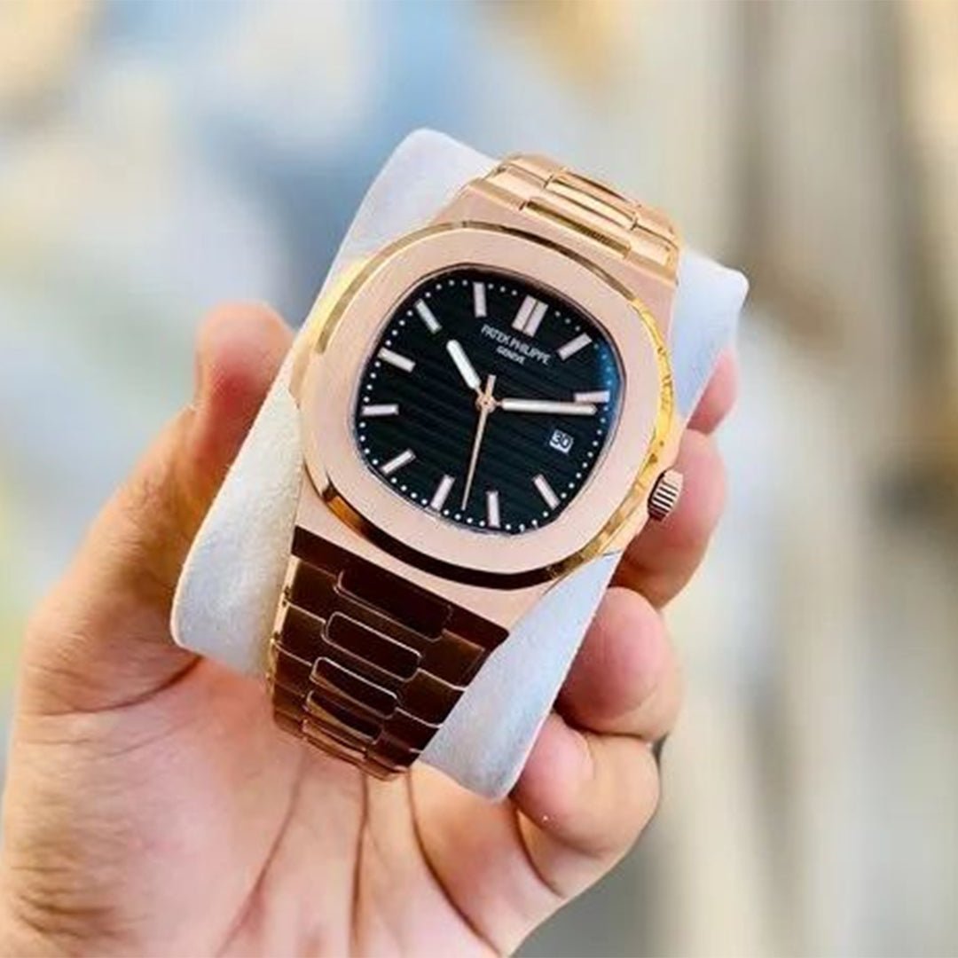 Patek Phillipe Nautilus Rosegold Metal Watch QURTAZ